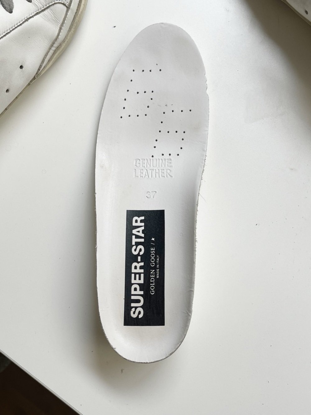 Golden Goose Superstar White Leather Sneaker with Grey Star - Picture 11 of 15